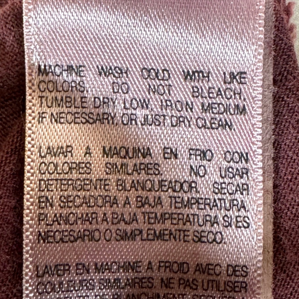 MOTHER The Boxy Goodie Goodie No Bad Days Tee Dahlia Burgundy Womens M - Picture 9 of 10